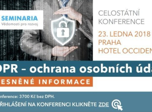 GDPR - ochrana osobních údajů - upřesněné informace