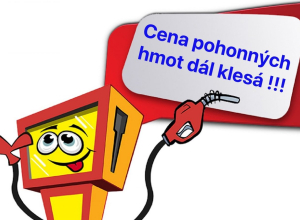 Cena pohonných hmot dál klesá