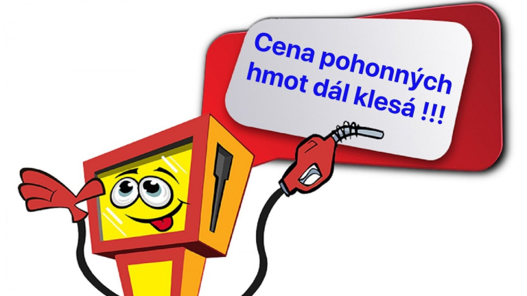 Cena pohonných hmot dál klesá