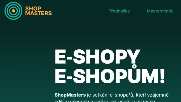 První ročník ShopMasters s podtitulem E-shopy e-shopům proběhne už 13. října